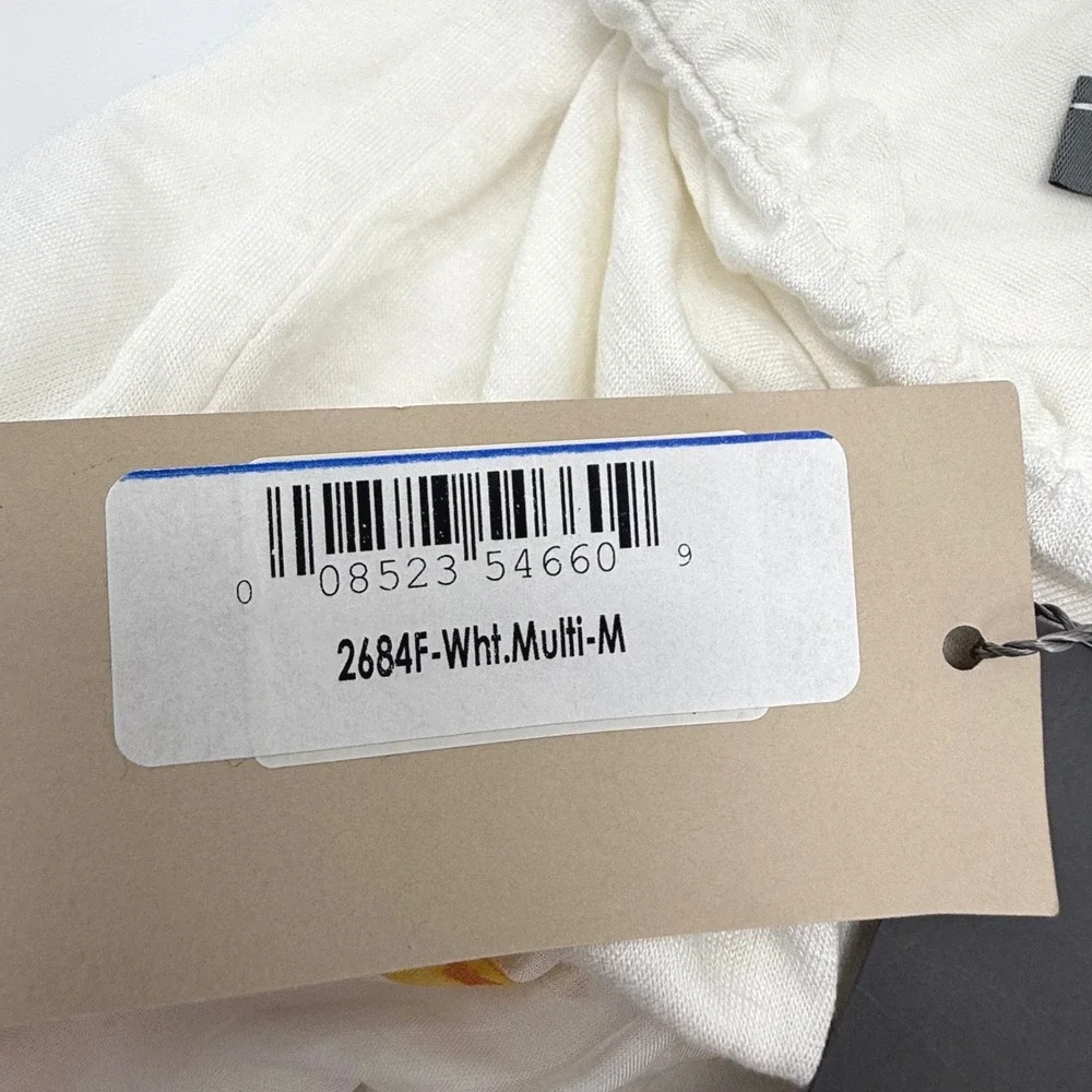 Lola Italy Silk Strapless Floral Maxi Dress White Pastel Floral Size M NWT Bride - Picture 7 of 12